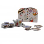 Луксозен детски метален сервиз за чай в куфар, 15 части - 4