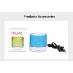 Mini Bluetooth Speaker с LED светлини, MP3 плейър, стерео саунд, DC5V/ AUX, TF карта, USB - 9