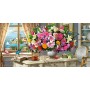 Пъзел Castorland от 4000 части - Натюрморт с летни цветя и чаша чай - 2
