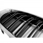 Бъбреци с двойни ребра тип M5 хром/черни за BMW серия 5 F10 седан, F11 комби 2010-2017 - 3
