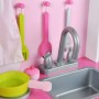 Дървена детска кухня с хладилник Classic World, розова - 3