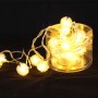 LED лампички за декорация снежинки, 250мм, 20 LEDS, бели - 1