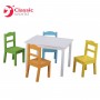 Комплект детска дървена маса с четири стола Classic World - 1