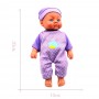 Мини кукла Бебе с лилаво боди с принт Кит - 2
