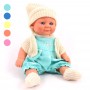 Мини кукла Бебе с плетена шапка и жилетка, Различни цветове - 1