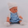 Мини кукла Бебе с плетена шапка и жилетка, Различни цветове - 5
