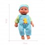 Мини кукла Бебе със синьо боди с принт Пате - 2