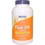 NOW Flax Oil Organic 1000mg, 250 softgels - 1
