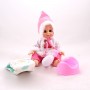 Музикална кукла пикаещо бебе с памперс и аксесоари - 4