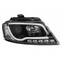 Тунинг фарове с истински DRL светлини за Audi A3 8P 2008-2012 3D/5D - 1