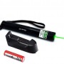 Зелен лазер писалка 200mW с дискотечна приставка, акумулаторна батерия и кутия - 2